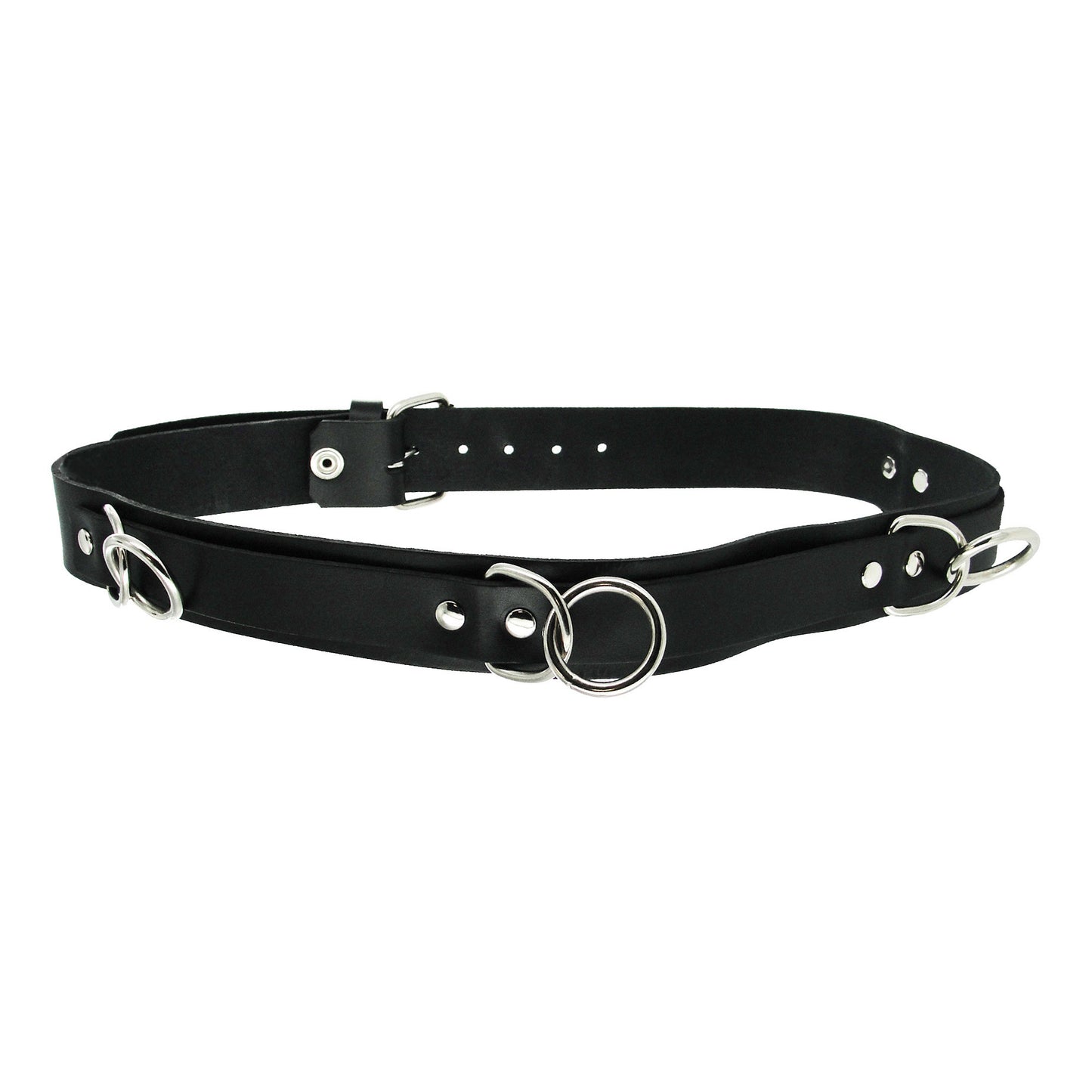 Strict Leather Punk Bondage Belt