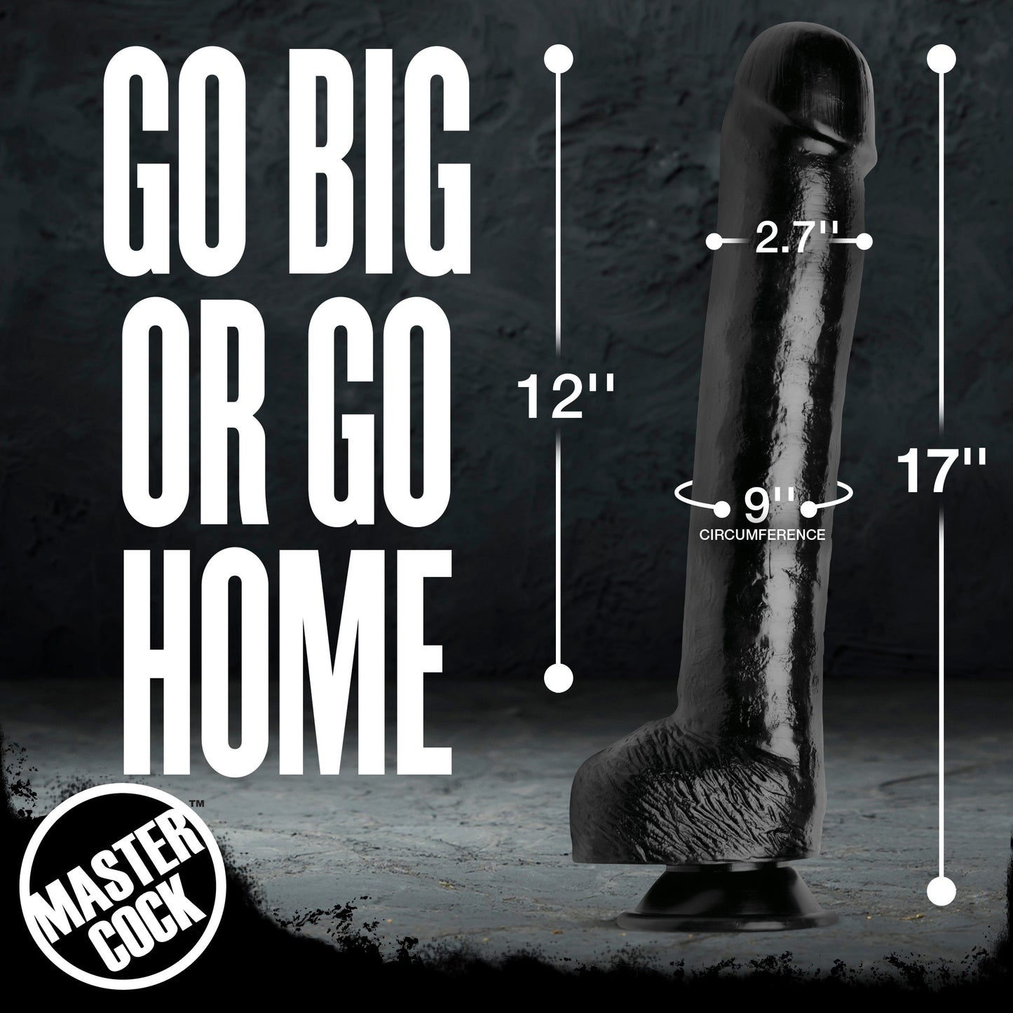 The Black Destroyer Huge 17 Inch Dildo