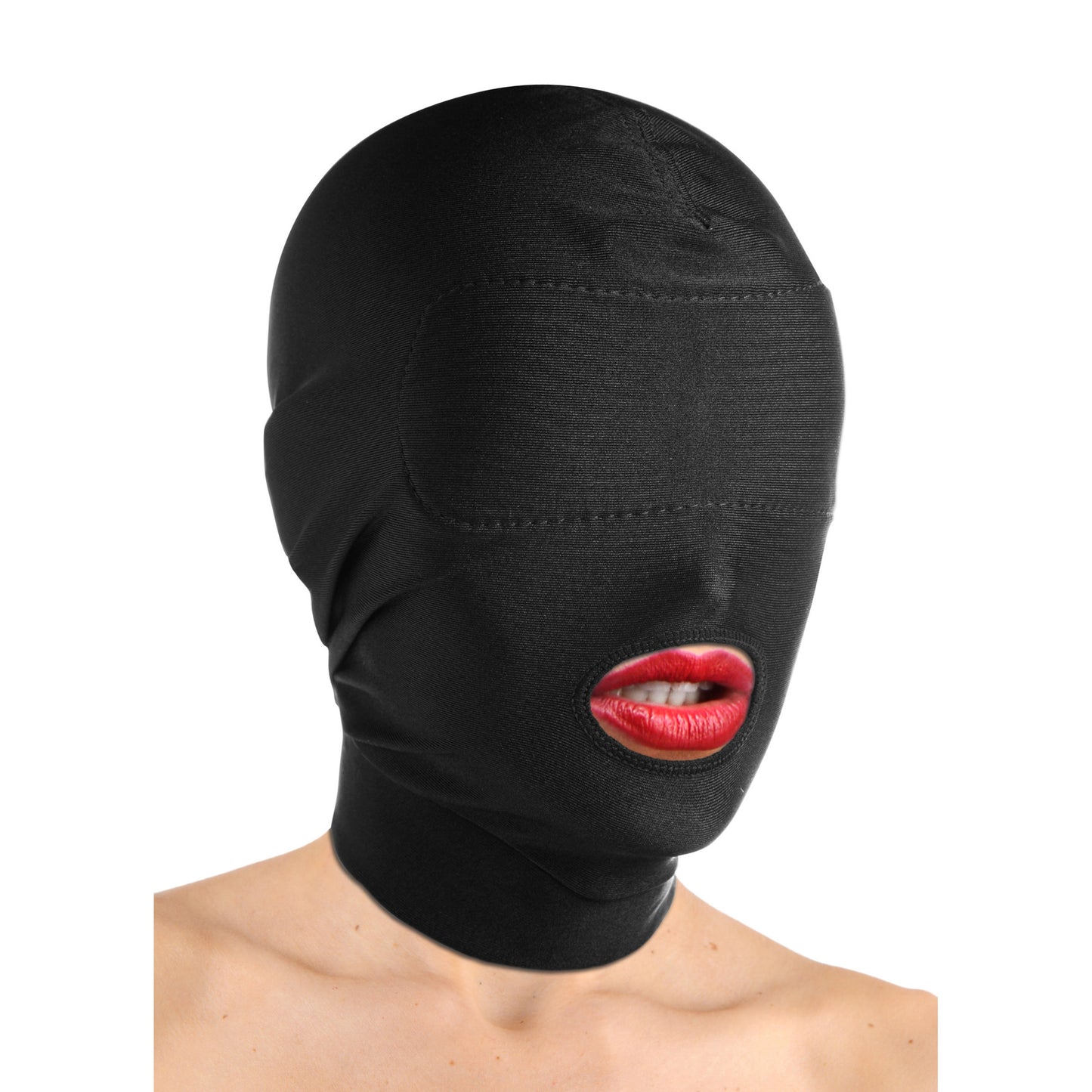 Disguise Open Mouth Hood With Padded Blindfold