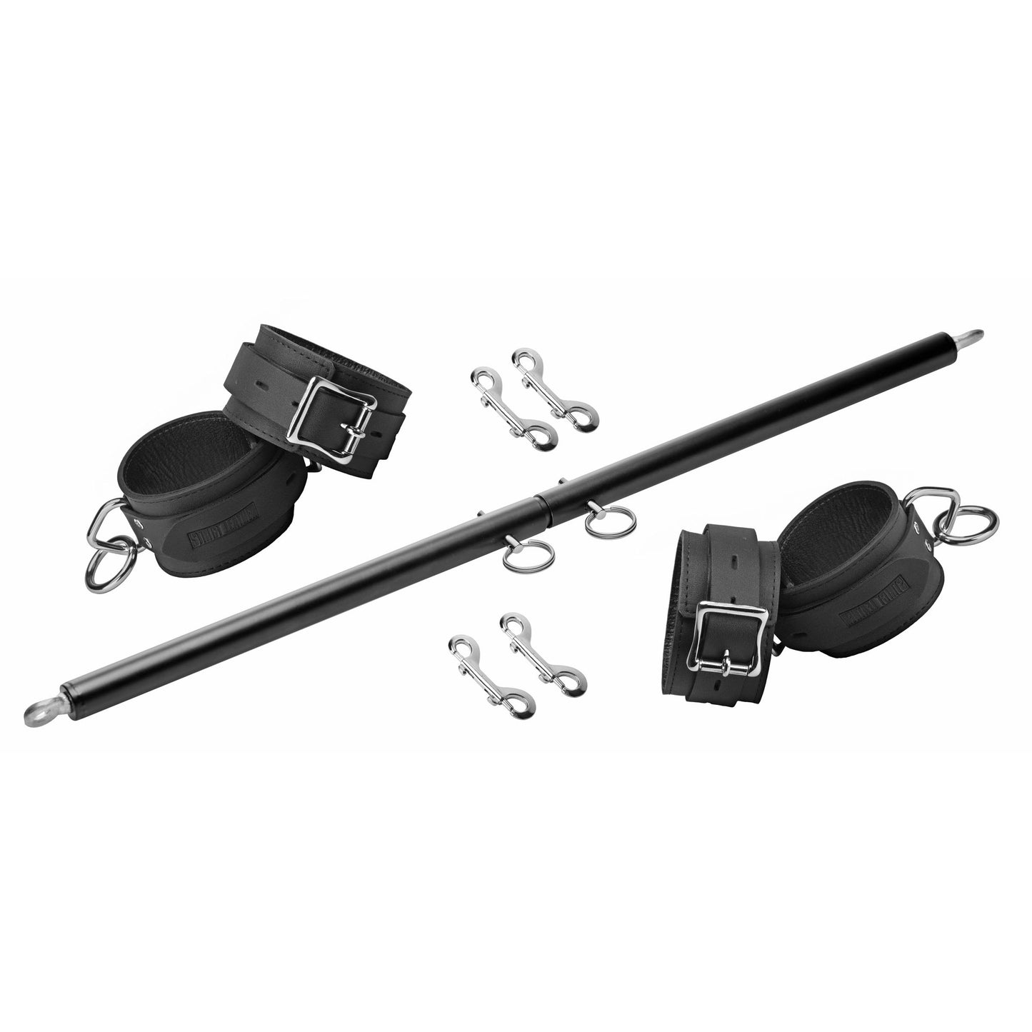 Black Doggy Style Spreader Bar Kit With Cuffs