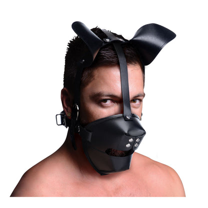 Pup Puppy Play Hood And Breathable Ball Gag