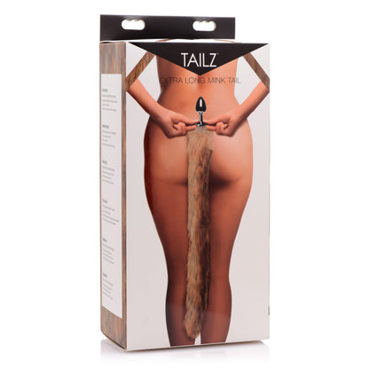 Extra Long Mink Tail Metal Anal Plug-