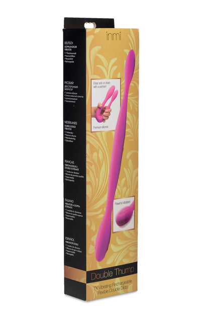 Double Thump 7x Rechargeable Silicone Double Dildo