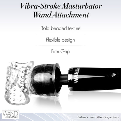 Vibra-stroke Masturbator Wand Attachment