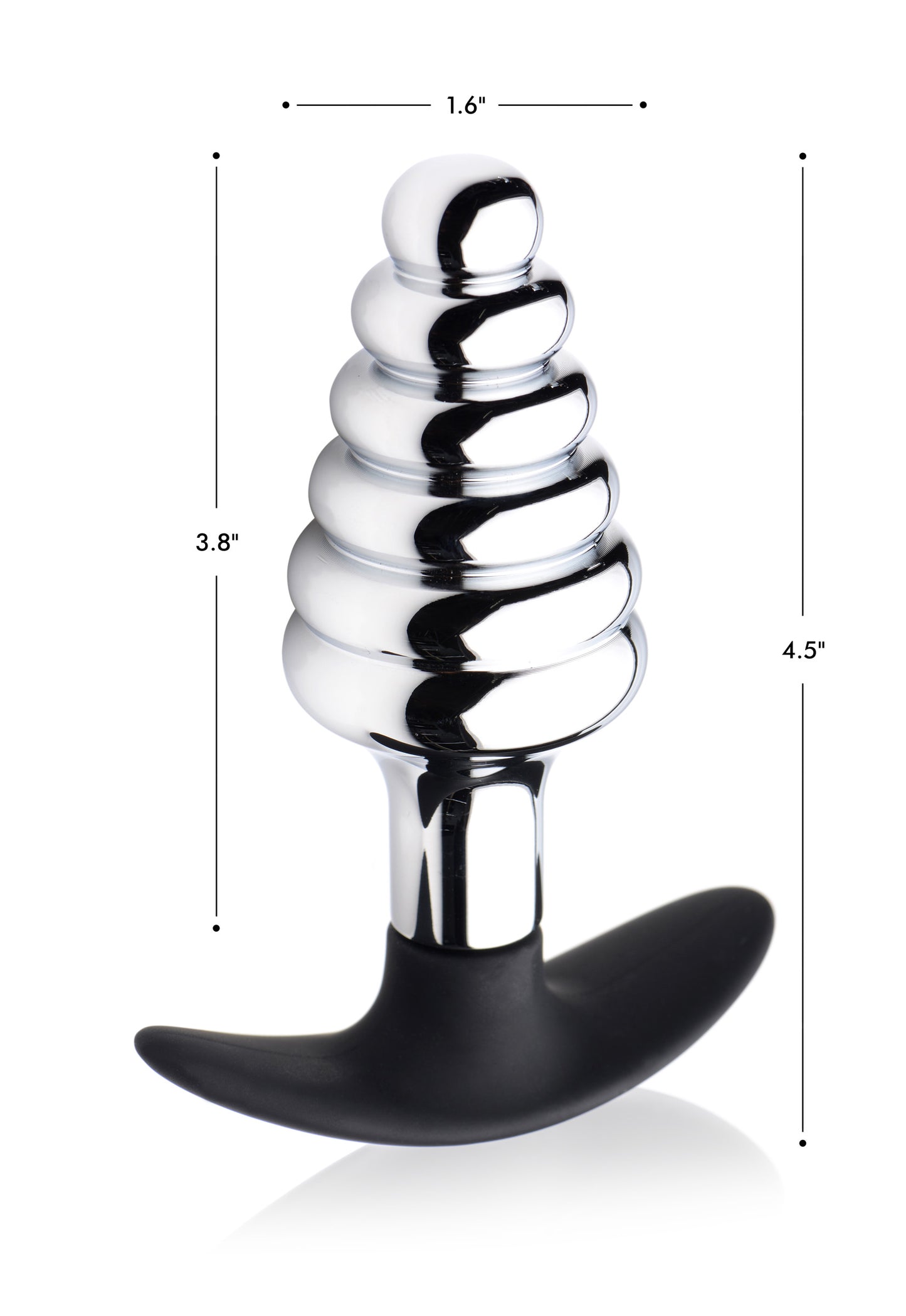 Dark Hive Metal And Silicone Ribbed Anal Plug