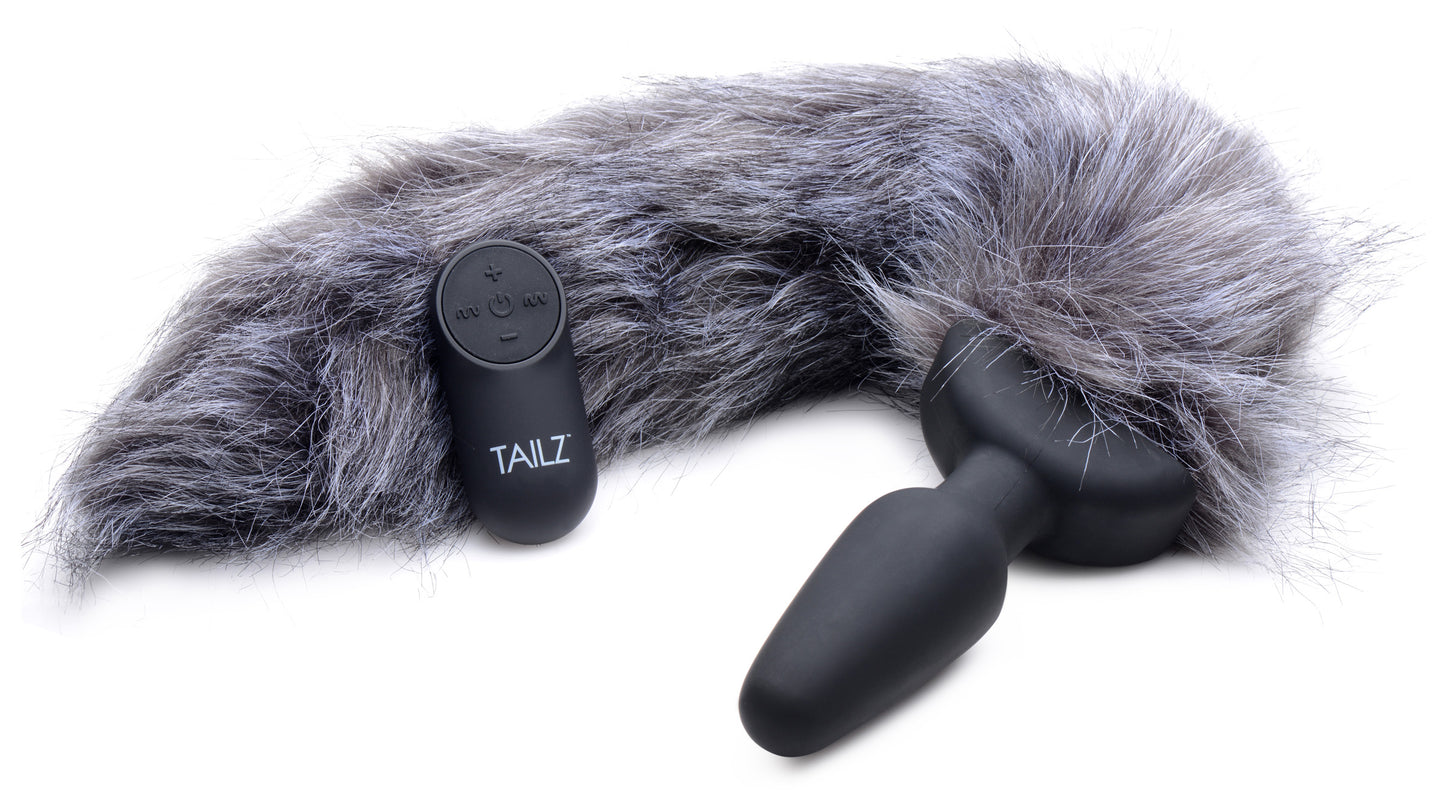 Remote Control Vibrating Fox Tail Anal Plug