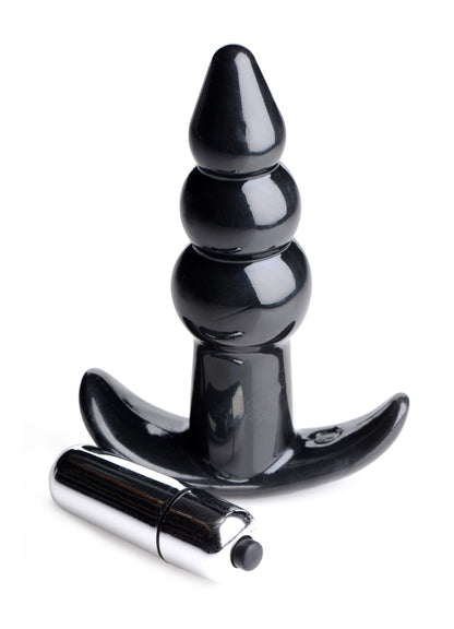 Ribbed Vibrating Butt Plug