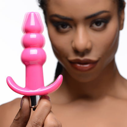 Ribbed Vibrating Butt Plug