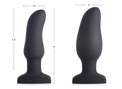 Worlds First Remote Control Inflatable 10x Vibrating Curved Silicone Anal Plug