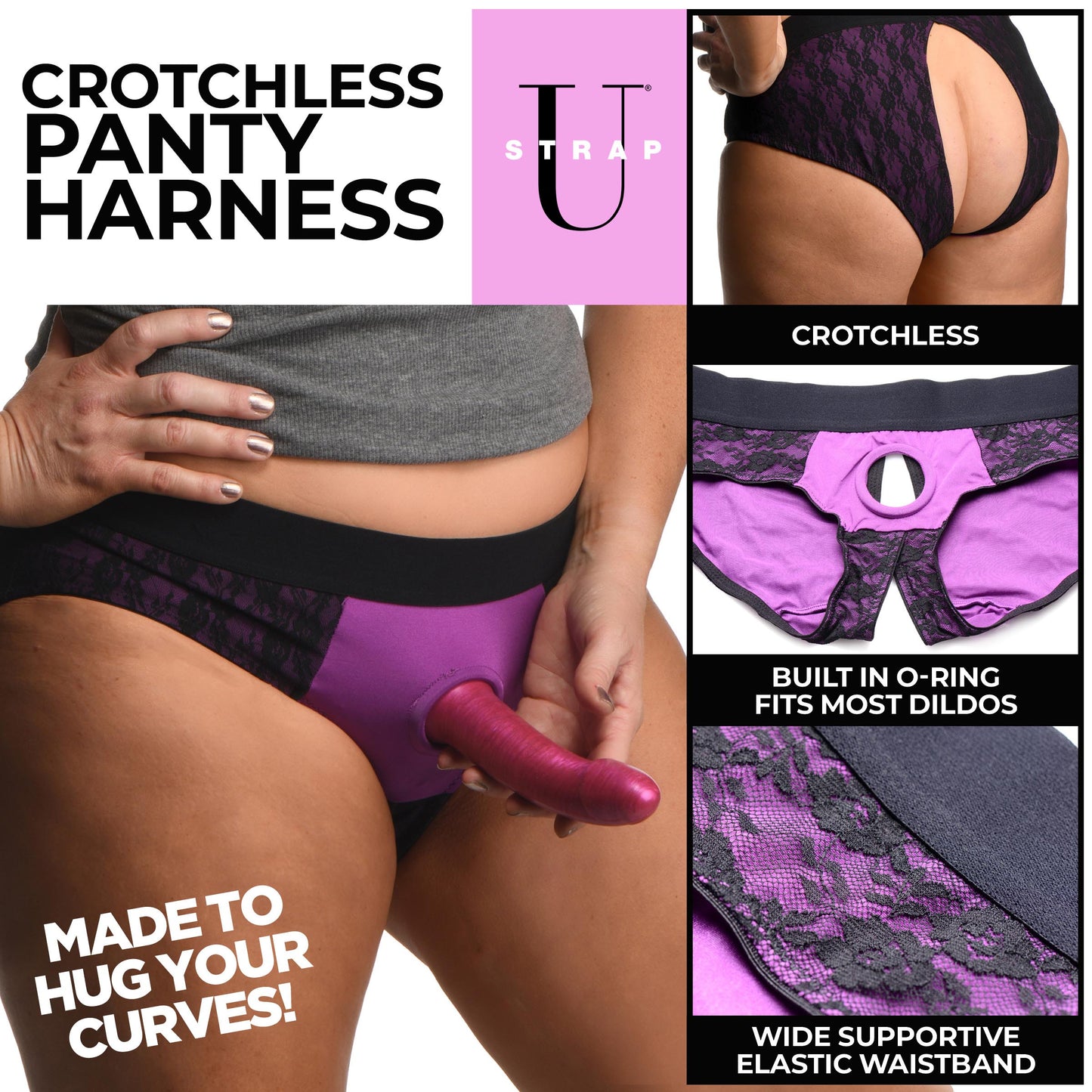 Lace Envy Crotchless Panty Harness