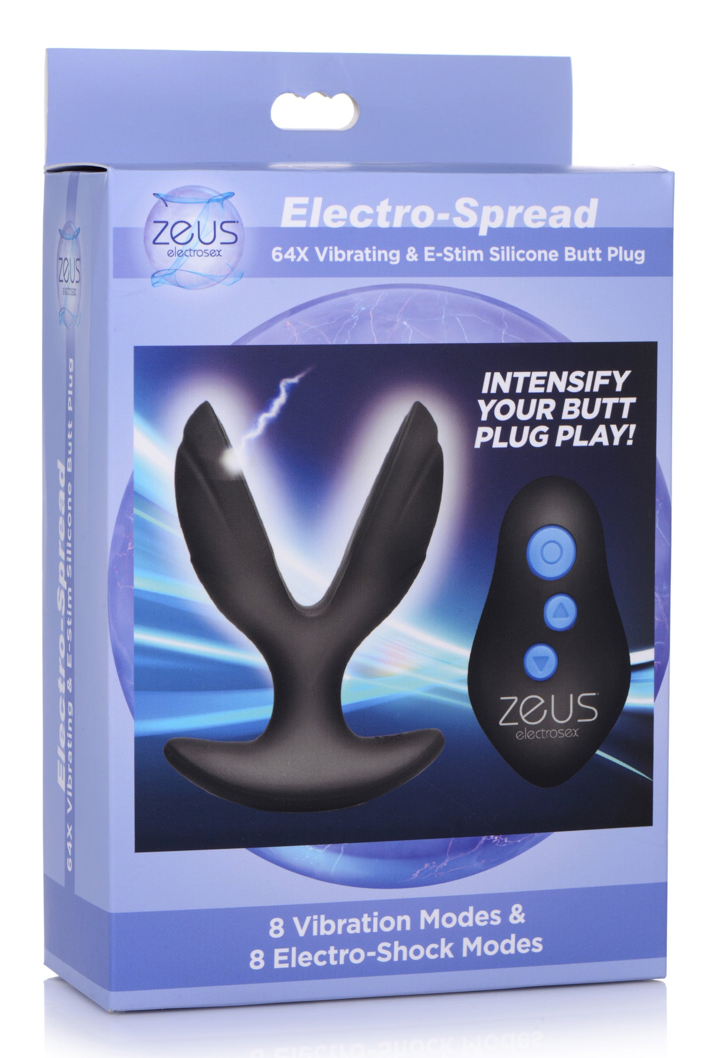 64x Electro-spread Vibrating And Estim Silicone Butt Plug