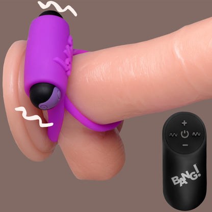 Remote Control 28x Vibrating Cock Ring And Bullet