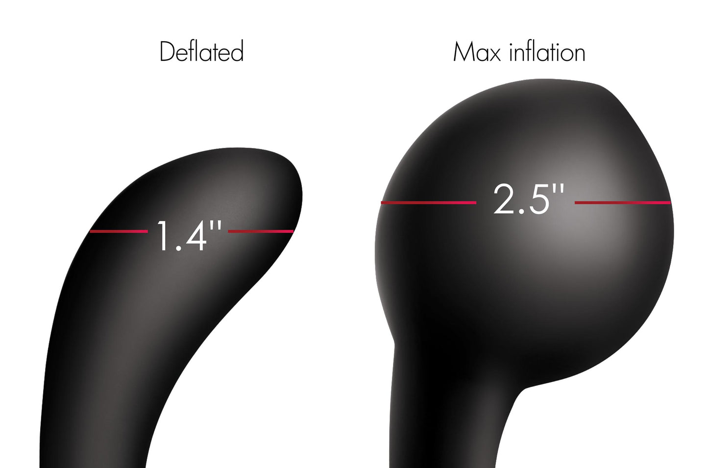 10x Inflatable And Vibrating Silicone Prostate Plug