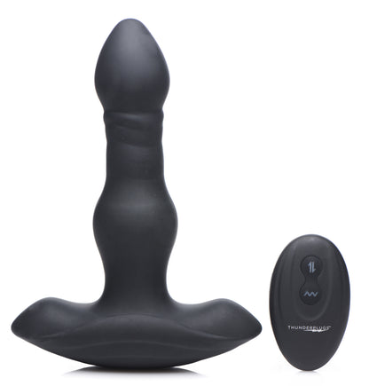 Vibrating And Thrusting Remote Control Silicone Anal Plug