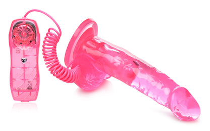 7.5 Inch Suction Cup Vibrating Dildo - Pink