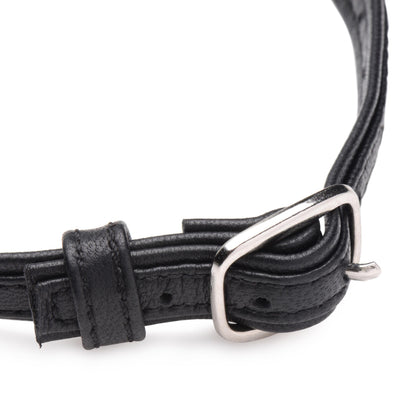 Heart Lock Leather Choker With Lock And Key