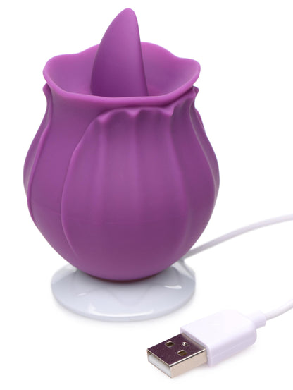 Bloomgasm Wild Violet 10x Silicone Clit Licking Stimulator