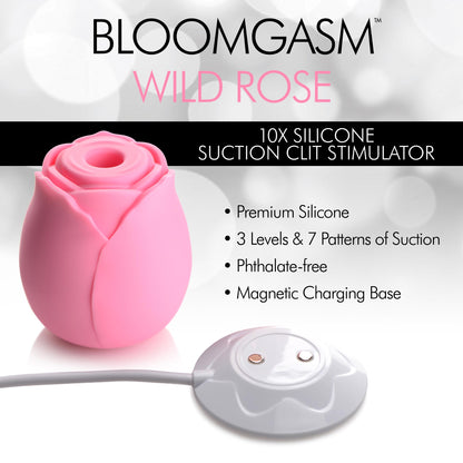 Bloomgasm Wild Rose 10x Suction Clit Stimulator -