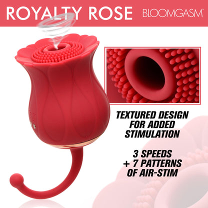 Royalty Rose Textured Suction Clit Stimulator