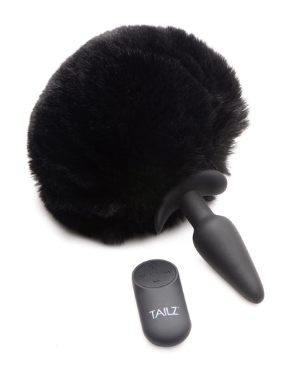 Large Vibrating Anal Plug With Interchangeable Bunny Tail