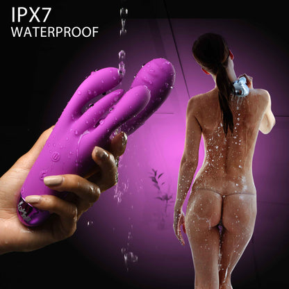 10x Triple Rabbit Silicone Vibrator