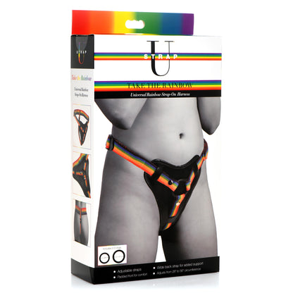 Rainbow Strap On Harness With Silicone O-rings