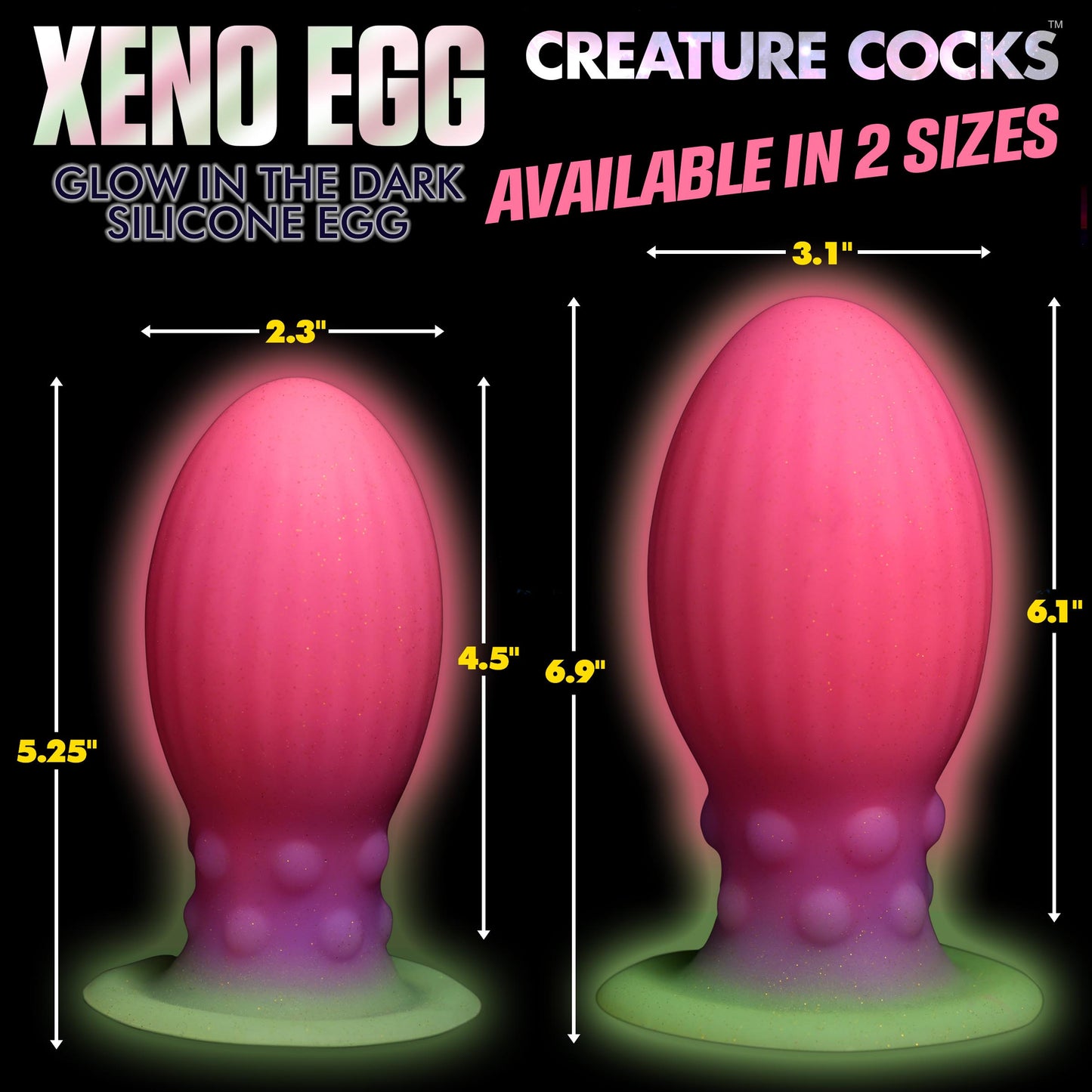 Xeno Egg Glow In The Dark Silicone Egg