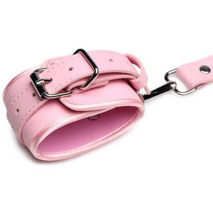 Pink Bondage Thigh Harness With Bows