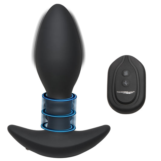 Rim Slide 10x Sliding Ring Silicone Butt Plug With Remote