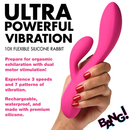 10x Flexible Silicone Rabbit Vibrator -