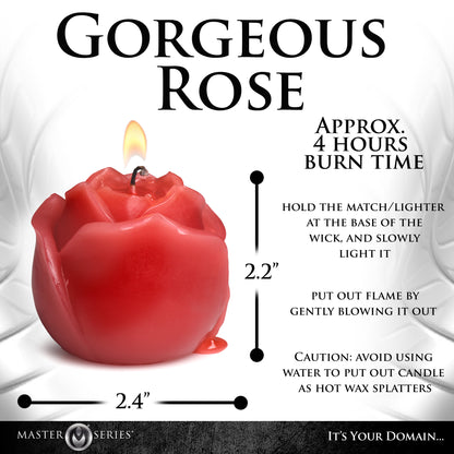 Flaming Rose Drip Candle