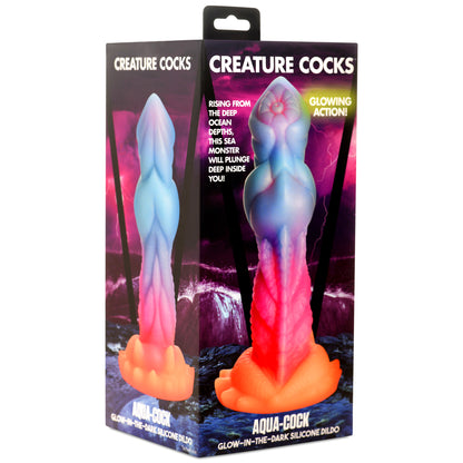 Aqua-cock Glow-in-the-dark Silicone Dildo