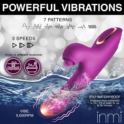 Bumping Bunny Thrusting & Pulsing Silicone Rabbit Vibrator