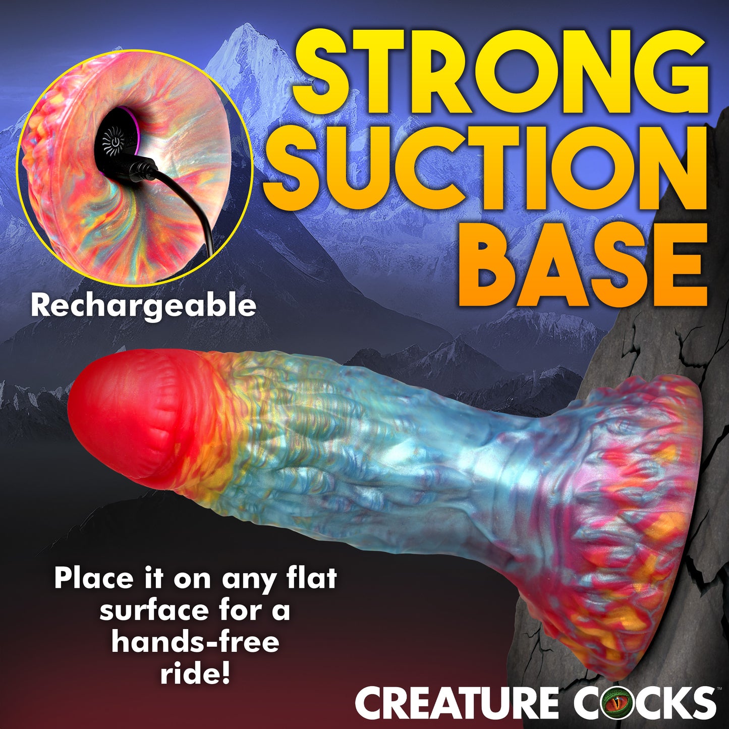 Rainbow Phoenix Vibrating Silicone Dildo With Remote