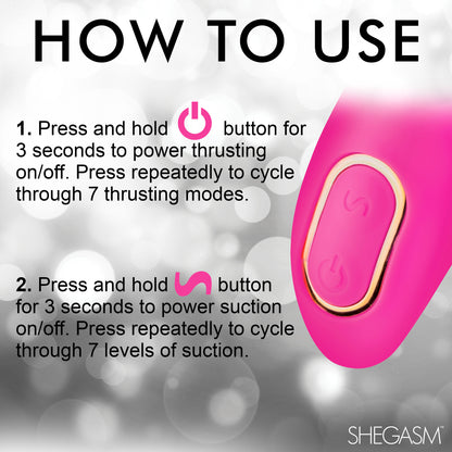 Pro-thrust Thrusting Suction Silicone Rabbit Vibrator