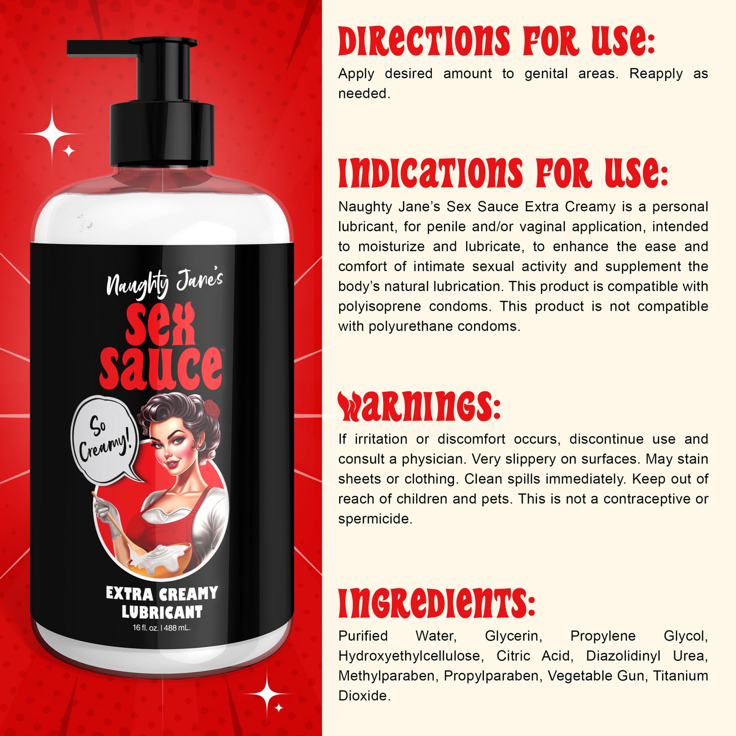 Naughty Janes's Sex Sauce Extra Creamy Lubricant