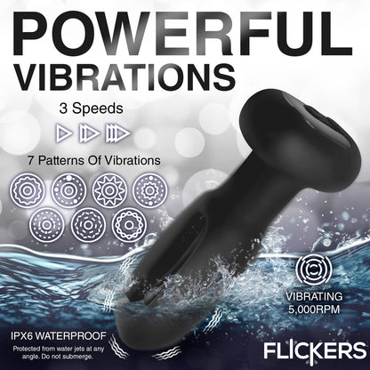 Bum Flick Vibrating And Flicking Silicone Butt Plug With Remote