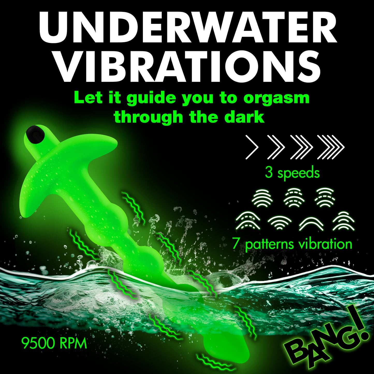 Glow-in-the-dark Silicone Anal Beads