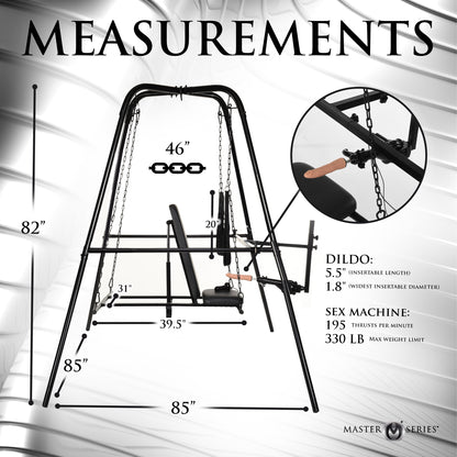 Throne Deluxe Adjustable Sling With Sex Machine