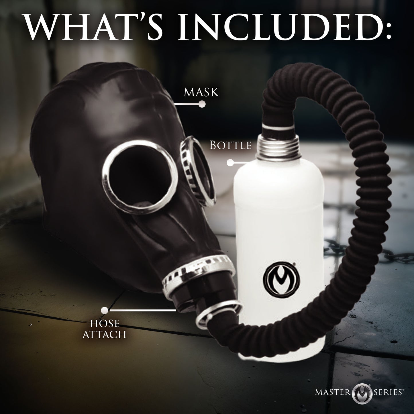 Dark Inhaler Gas Mask With Bottle