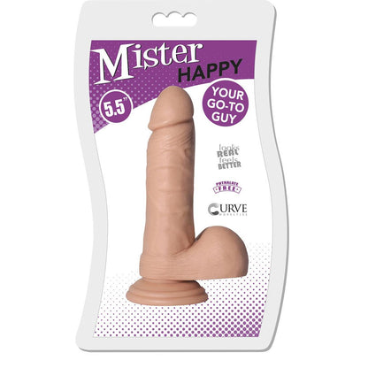 Mister Happy 5.5 Inch Dildo With Balls  - Light