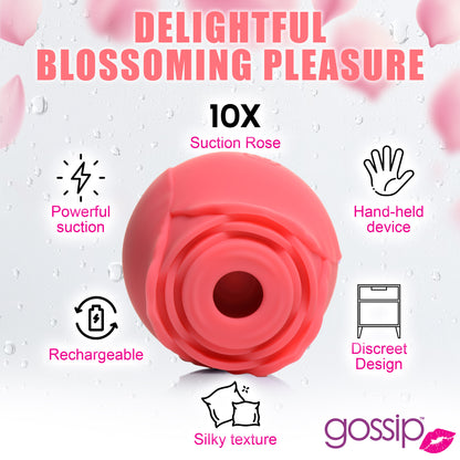 10x Rose Crave Silicone Clitoral Stimulator