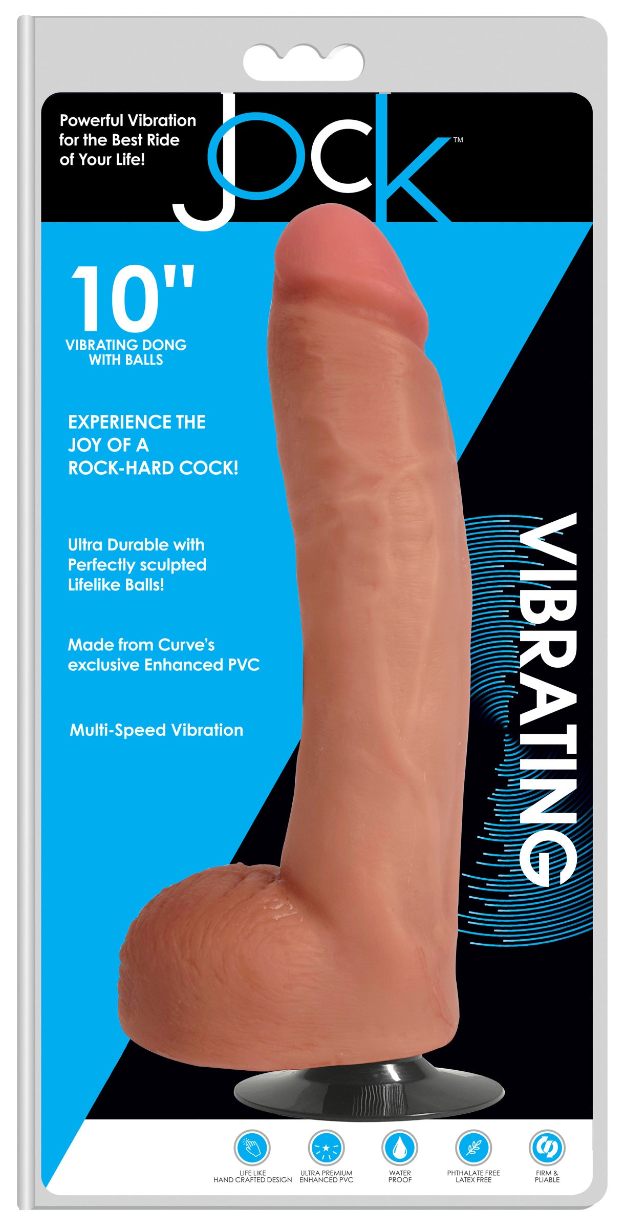 Jock 10 Inch Vibrating Dong With Balls