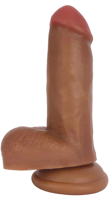 Jock Dark Bareskin Dildo With Balls - Inch