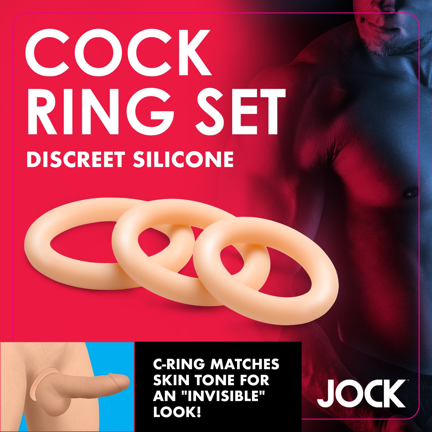 Discreet Silicone Cock Ring Set - Light