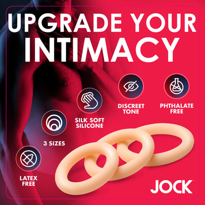 Discreet Silicone Cock Ring Set - Light