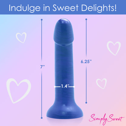 Metallic Silicone 7 Inch Dildo -