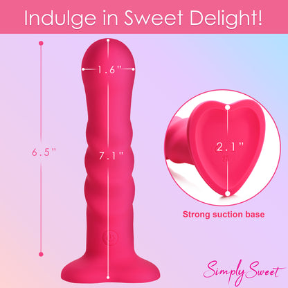 21x Vibrating Ribbed Silicone Dildo