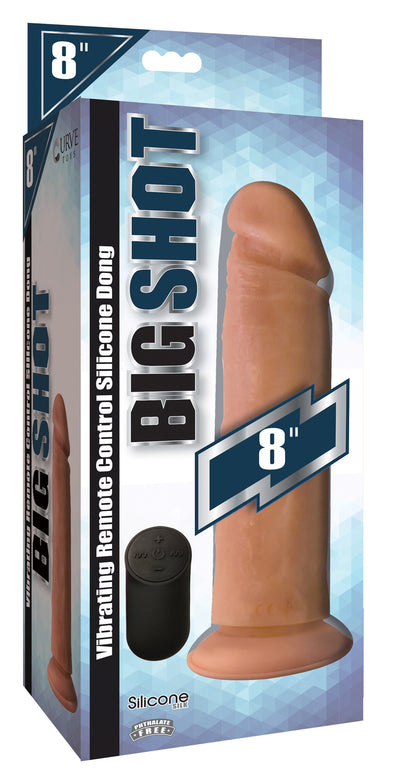 Big Shot Vibrating Remote Control Silicone Dildo