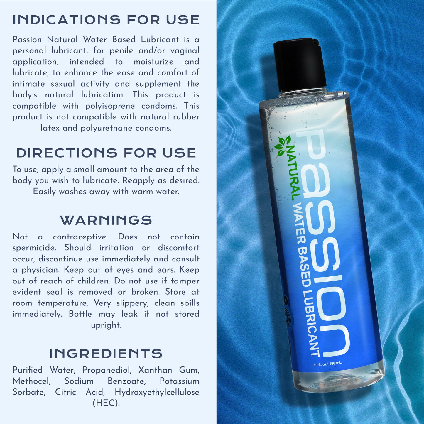 Passion Natural Water-based Lubricant